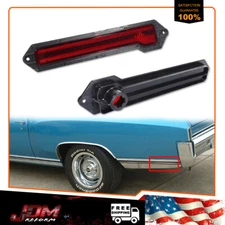 For 1970-1972 Chevrolet Monte Carlo Red Lens Rear Bumper Side Marker Lights 2PCS