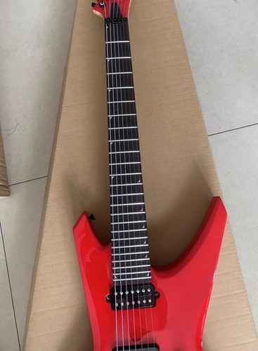 Classic 7string electric guitar double rocker bridge flame red body High quality - Picture 4 of 12