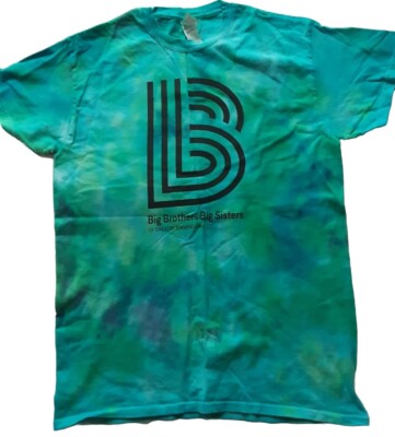 Tye/tie Dye T Shirt Blue, Turquoise Medium Big Brothers Big