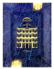 S.T. Dupont Blue Porcelain Linea Maestra Partagas, Cigar Ashtray  006495, NIB