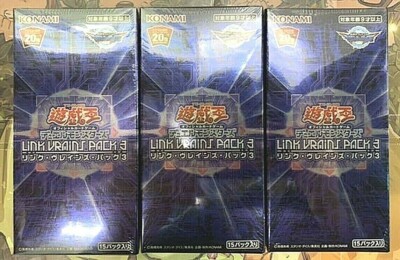 遊戯王 LINK VRAINS PACK3 3box シュリンク付き Yu-Gi-Oh Official Card Game LINK VRAINS PACK3 3 Box Set Japanese