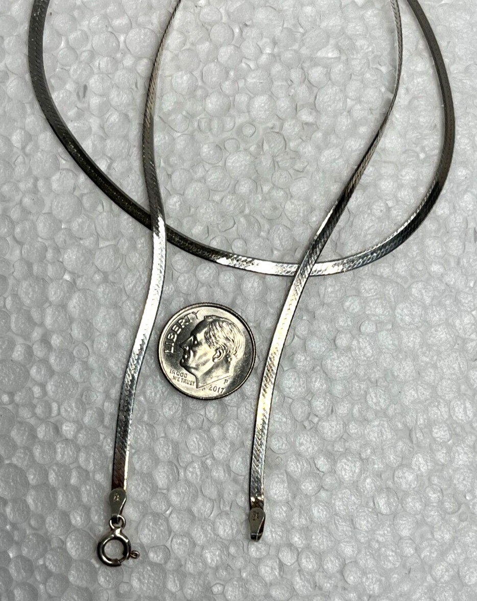 Vintage IBB 925 solid Sterling Silver FLAT HERRIN… - image 4