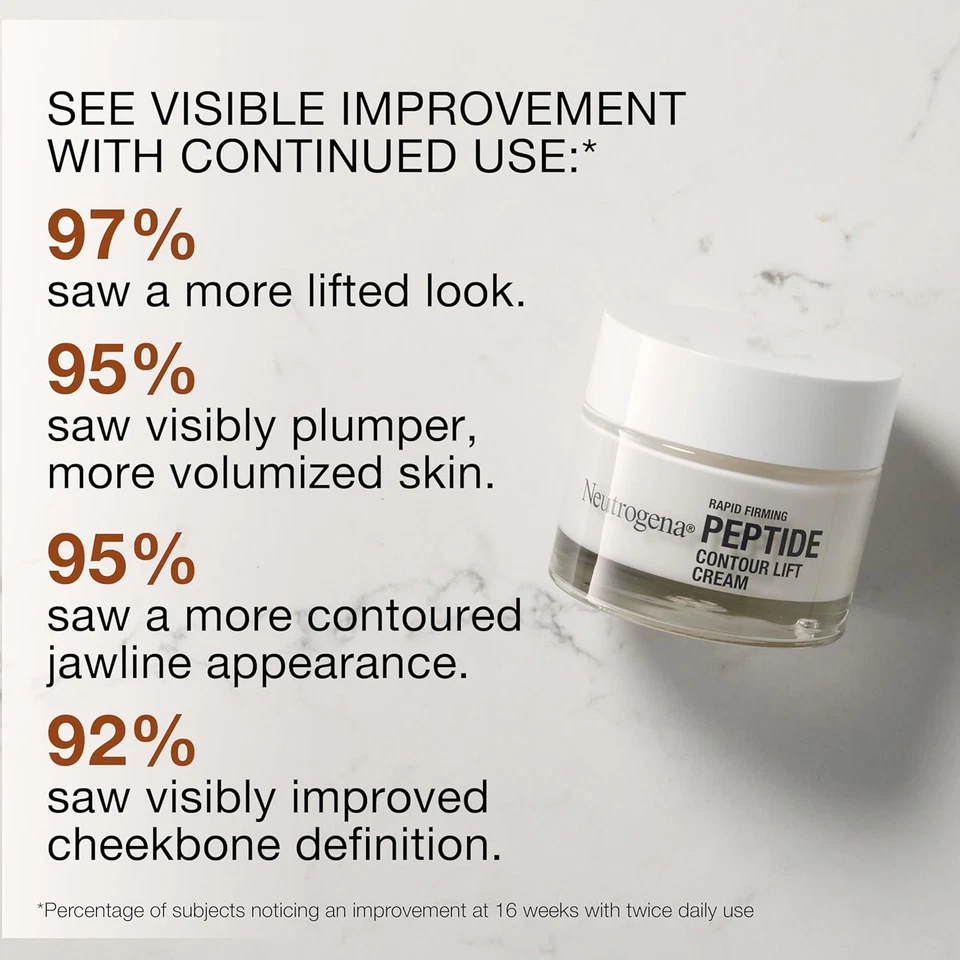 Neutrogena Crema Facial Reafirmante Rápida Péptido Lifting Contorno, Hidratante Diario Facial Foto 3 de 4