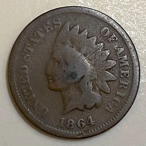 1864 L Indian Head Cent- 86/86 RPD Variety Good Details