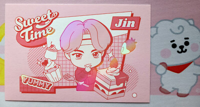 OFFICIAL BTS TinyTAN Magic Door / Sweet Time Postcards Holographic