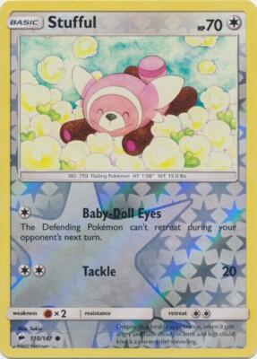 Pokemon - Stufful - 110/147 - Burning Shadows - Reverse Holo - NM/M