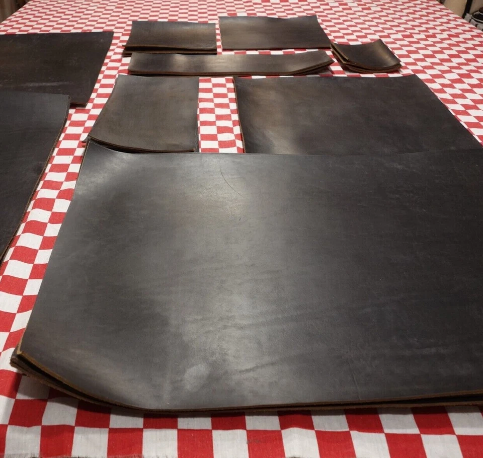 HORWEEN NAVY BLUE CHROMEXCEL LEATHER CUTS,5-6 OZ. VARIOUS SIZES , SELECT YOURS. - Image 2 of 4