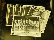 LOT OF 10 1976 1977 CHICAGO BULLS 8X10 BASKETBALL TEAM PHOTOS WITH ARTIS GILMORE