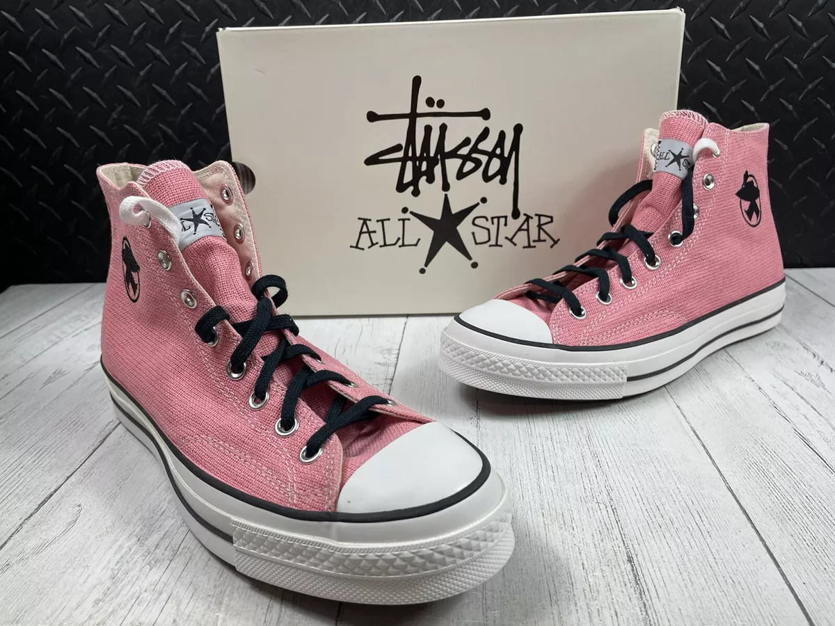 Size 11-Stussy x Converse CT 70 Hi Surfman Plumeria Black Pink A02052C