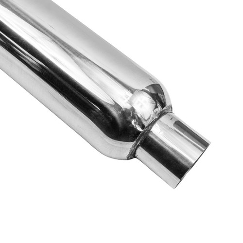 Universal Glass Pack Exhaust Pro Bomb Muffler In Cherry Red Or Stainless Steel - Picture 10 of 12