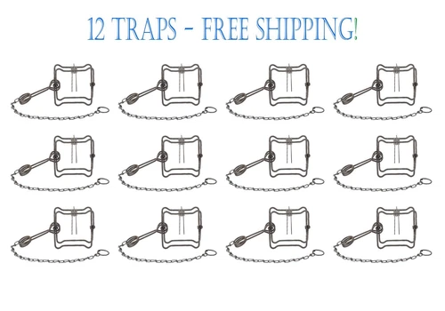 (12 Traps) DUKE 110 Body Grip Traps - #0400 - For Mink, Muskrat & Weasel - 4.5"