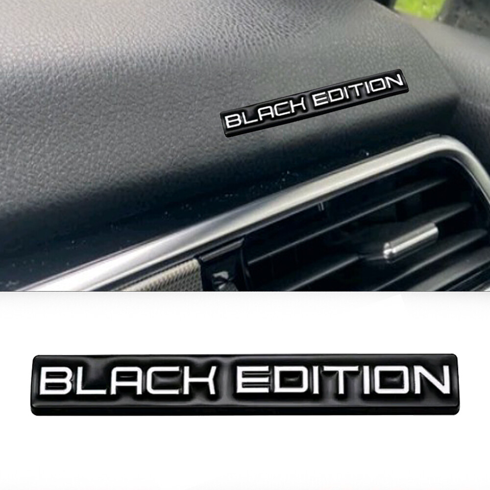 Black Edition Logo Emblem Badge Car Trunk Sticker Car Interior Decal Accessories