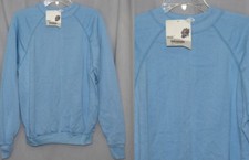 Vintage 80s Light Blue RAGLAN Sleeve Tultex Sweatshirt Retro Soft Top NOS M L