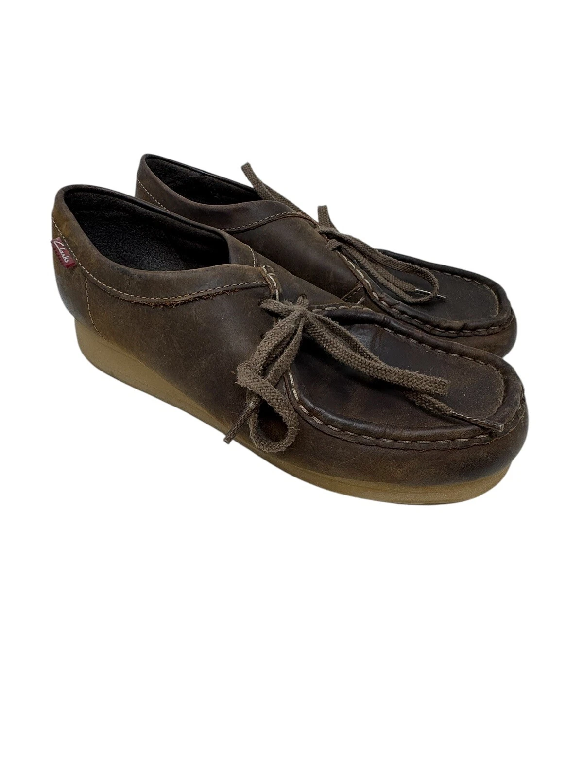 Clarks Collection Oxford scarpe donna pelle marrone 8 5 stringate chukka