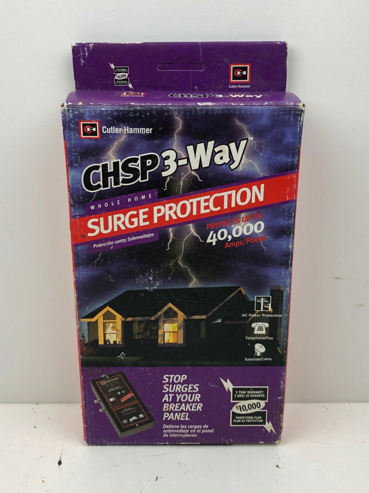 Cutler Hammer CHSP3 Way 40,000 AMPS Full Home Surge Protector Breaker