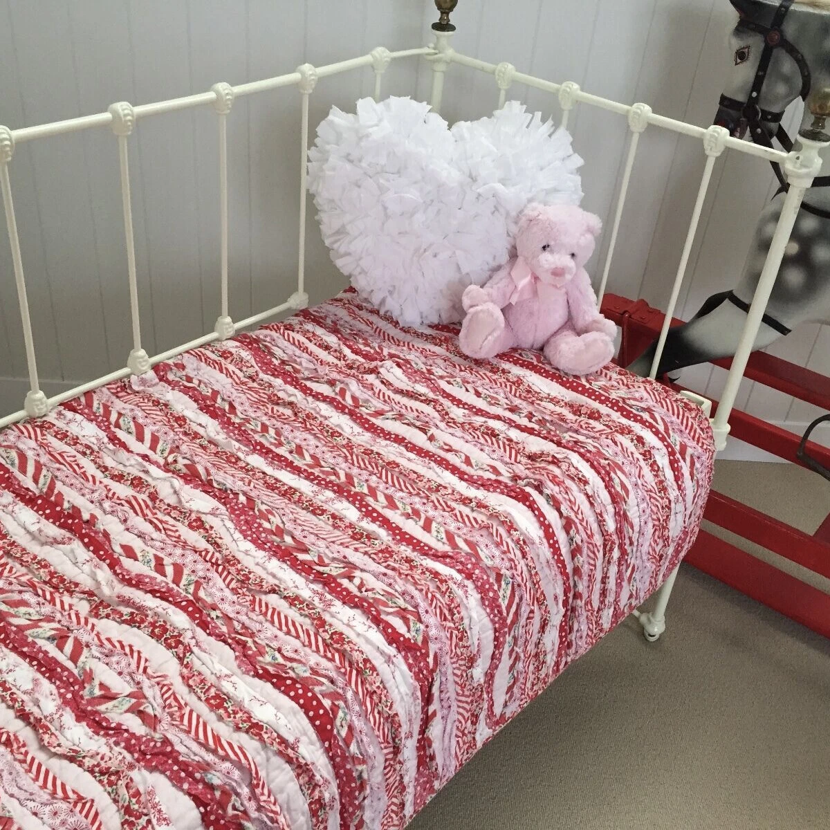 Pale pink top cot bedding