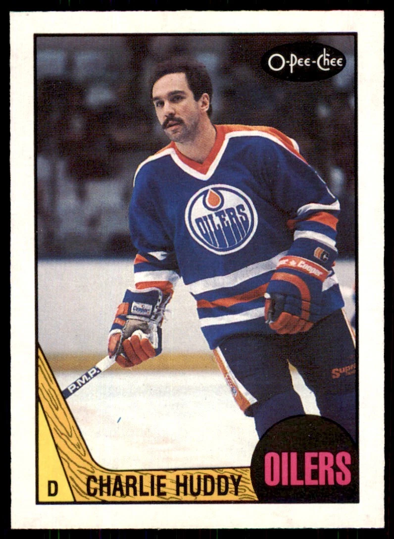 Charlie Huddy Edmonton Oilers 1987 CCM Vintage Throwback Home NHL