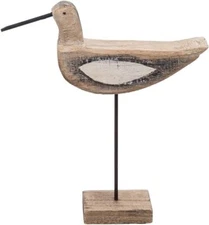 Foreside Home and Garden Rustic Bird Wood Sculpture Table Top Décor, 28, Brown