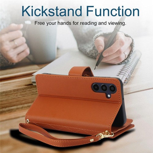 Fr Samsung GalaxyA16 A05S A15 A55 A14 A54 A13 A52 Flip Leather Wallet Case Cover - Picture 25 of 70