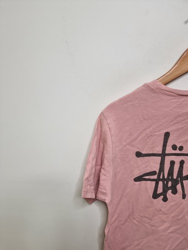 vintage stussy shirt adult size small pink logo 80s 90s - Picture 3 of 6