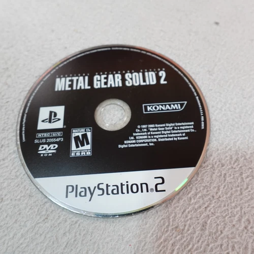 Metal Gear Solid 2 Tactical Espionage Action PS2 Game Disc Only Video Game