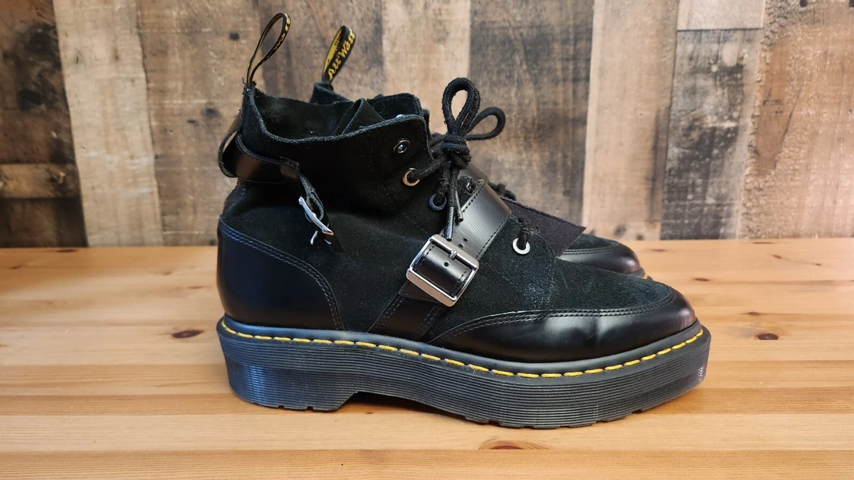 Dr Martens Masha Creeper Docs Suede Leather Ankle Boots Black Size