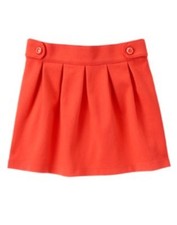 GYMBOREE MOD ABOUT ORANGE RED BUTTON PONTE SKIRT 5 6 8 NWT