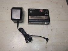 SHARP MD-MS100 MD Portable Recorder Black Mini Disc Player Tested Used