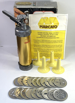 Vintage Marcato Atlas Biscuits Metal Cookie Press - Made in Italy