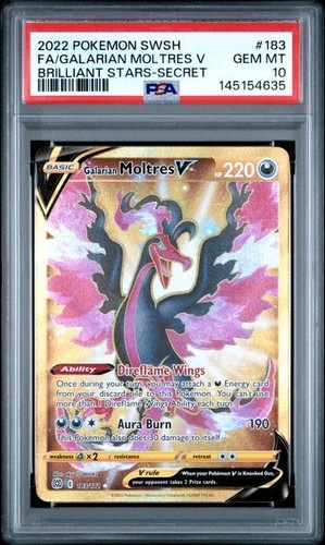 Galarian Moltres V graded PSA 10 for sale on eBay