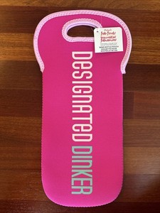 NEW NWT Limited Edition DESIGNATED DINKER Pickleball Neoprene Wine Bag Holder