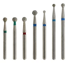 Dental Diamond Burs 801 FG Round Ball Bur BR Long Surgical Length For High Speed