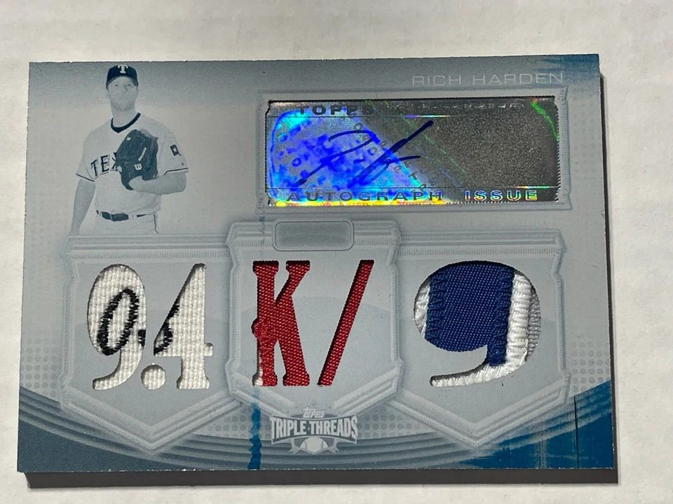 2010 Topps Triple Threads Rich Harden *White Whale* 1/1 - Image 2 of 4