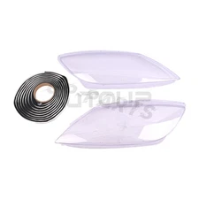 Pair Headlight Lens Cover Clear w/ Sealant Glue For 2004-2008 Mazda RX-8 Coupe