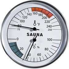 Sauna Thermometer Hygrometer, 2 in 1 Fahrenheit Thermometer Hygrometer for Sauna