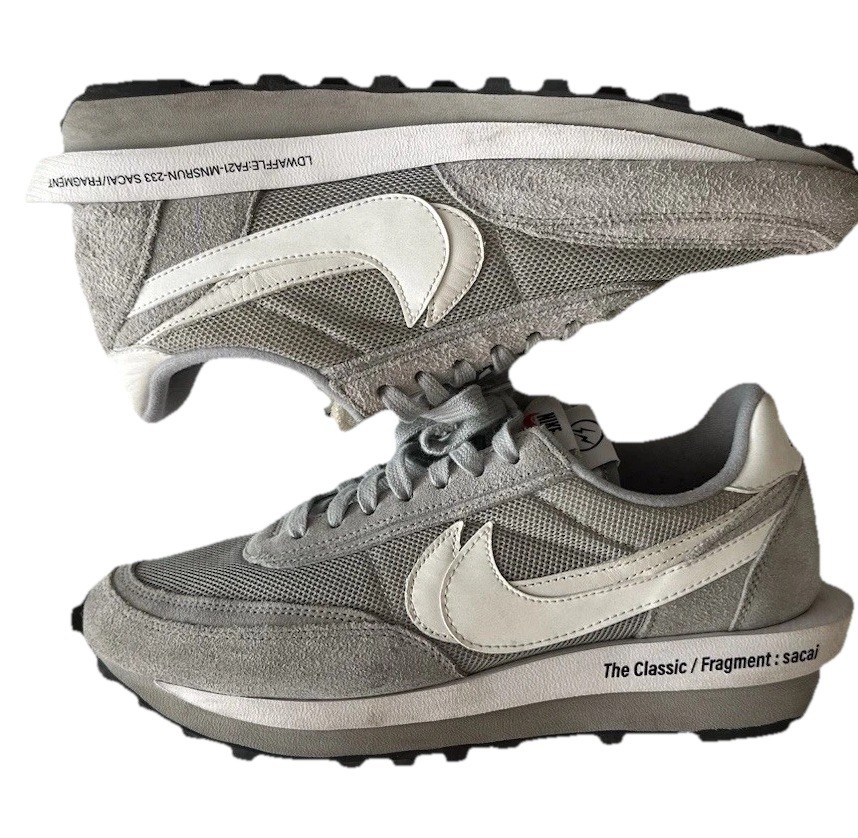 SACAI X NIKE Scarpe sneakers Nike LDV Waffle x Fragment Design x Sacai grigie taglia 10 5 usate