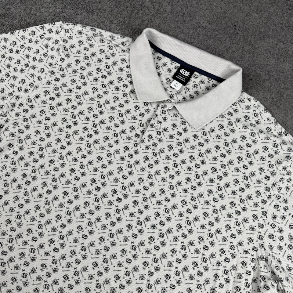 Polo Star Wars Darth Vader manga corta 2XL blanco Foto 4 de 4