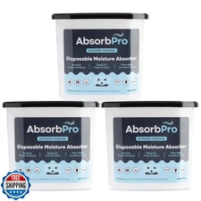 Absorb Pro - Moisture Absorber Tub with Activated Charcoal - 3-Pack - 18 oz D