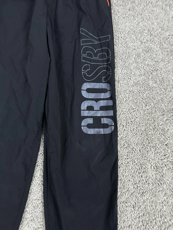 Pantalones de chándal Reebok Crosby SC87 juveniles 10 negro naranja ribete atlético hockey Foto 3 de 4