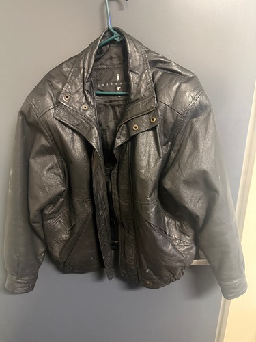 Joshua Ross black 100% leather jacket