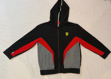 Scuderia Ferrari Boys Kids Fleece Zipper Hoodie Size S