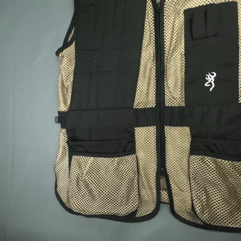 Browning Trapper Creek Mesh Shooting Vest Tan Black Size Large New without tags - Image 3 of 4