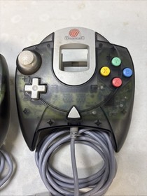 (1) Sega Dreamcast OEM Clear Black Controller HKT-7700 Tested & Works
