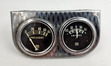 Vintage Stewart Warner Oil Pressure Amp Gauge Wpanel Tested