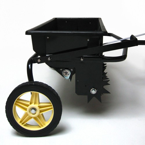 Rasenlüfter Vertikutierer Moosentferner Unkrautentferner mit Streuer 35L 80cm - Bild 3 von 7