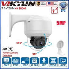 VIKYLIN 5MP 4X Zoom IR30M Dome PTZ IP Camera MIC Outdoor Waterproof Surveillance
