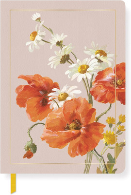 Studio Classic Small Paperback Journal, ''FLEUR POPPY'', Approx. 6  W X 8.25  H, 2