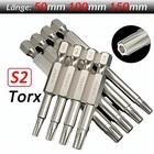 Magnetisch Torx Bit Set T5-T40 50-150mm Lang mit Stirnloch Schraubendreher Satz