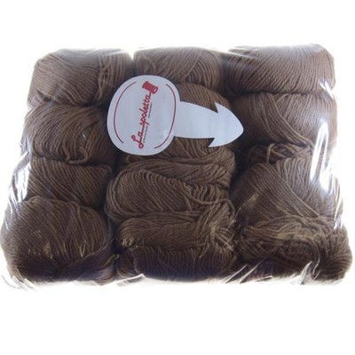 KNÄUEL 100% WOLLE GELB COGNAC FERRI 3/3,5 600g LA21439