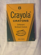 NEW Vintage Crayola Crayons Box Of 8 Count Binney Smith USA